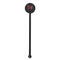 Polka Dot Butterfly Black Plastic 5.5" Stir Stick - Round - Single Stick