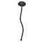 Polka Dot Butterfly Black Plastic 7" Stir Stick - Oval - Single Stick