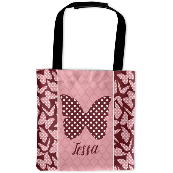 Custom Polka Dot Butterfly Auto Back Seat Organizer Bag (Personalized)