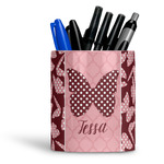 Polka Dot Butterfly Ceramic Pen Holder