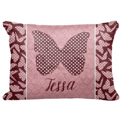 Polka Dot Butterfly Decorative Baby Pillowcase - 16"x12" (Personalized)