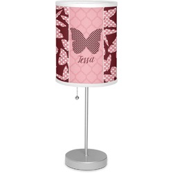 Polka Dot Butterfly 7" Drum Lamp with Shade Polyester (Personalized)