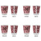 Polka Dot Butterfly Glass Shot Glass - Standard - Set of 4 - APPROVAL