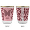 Polka Dot Butterfly Glass Shot Glass - with gold rim - APPROVAL