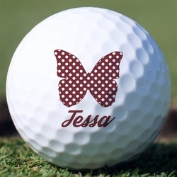 Polka Dot Butterfly Golf Balls (Personalized)