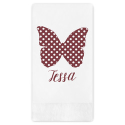 Polka Dot Butterfly Guest Paper Towels - Full Color (Personalized)