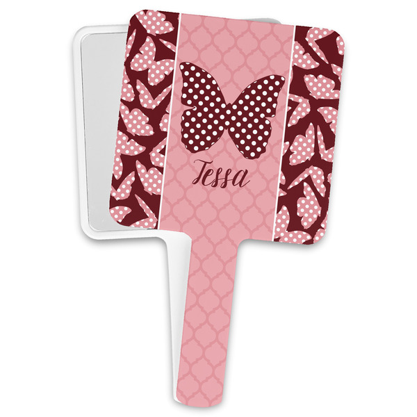 Custom Polka Dot Butterfly Hand Mirror (Personalized)