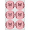 Polka Dot Butterfly Icing Circle - Large - Set of 6