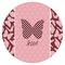 Polka Dot Butterfly Icing Circle - Small - Single