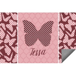 Polka Dot Butterfly Indoor / Outdoor Rug (Personalized)