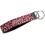 Polka Dot Butterfly Webbing Keychain Fob - Small (Personalized)