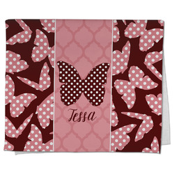 Polka Dot Butterfly Kitchen Towel - Poly Cotton w/ Name or Text