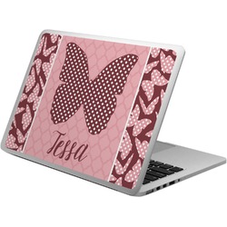 Polka Dot Butterfly Laptop Skin - Custom Sized (Personalized)