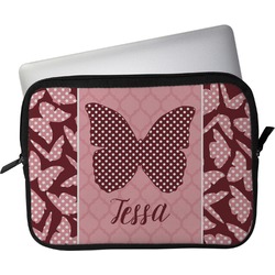 Polka Dot Butterfly Laptop Sleeve / Case (Personalized)