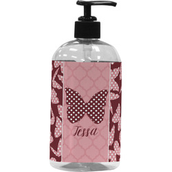 Polka Dot Butterfly Plastic Soap / Lotion Dispenser (Personalized)