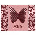 Polka Dot Butterfly Single-Sided Linen Placemat - Single w/ Name or Text