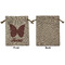 Polka Dot Butterfly Medium Burlap Gift Bag - Front Approval