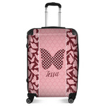 Polka Dot Butterfly Suitcase - 24" Medium - Checked (Personalized)