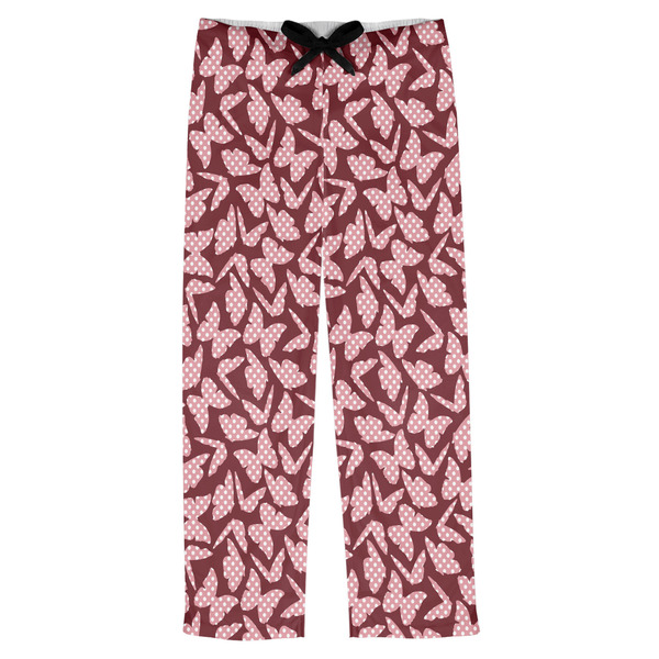 Custom Polka Dot Butterfly Mens Pajama Pants - XS