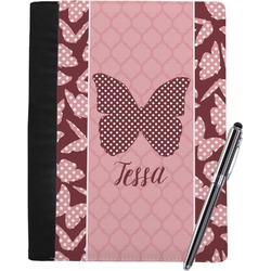 Polka Dot Butterfly Notebook Padfolio - Large w/ Name or Text