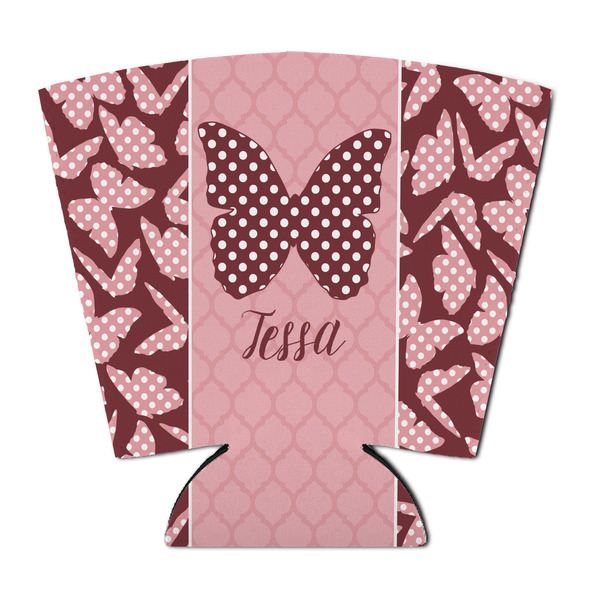 Custom Polka Dot Butterfly Party Cup Sleeve - with Bottom (Personalized)