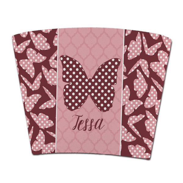 Custom Polka Dot Butterfly Party Cup Sleeve - without bottom (Personalized)