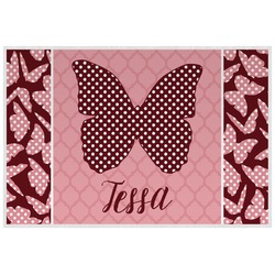 Polka Dot Butterfly Laminated Placemat w/ Name or Text