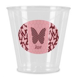 Polka Dot Butterfly Plastic Shot Glass (Personalized)