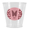 Polka Dot Butterfly Plastic Shot Glasses - Front/Main