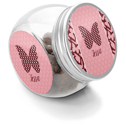 Polka Dot Butterfly Puppy Treat Jar (Personalized)