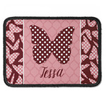 Polka Dot Butterfly Iron On Rectangle Patch w/ Name or Text