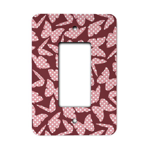 Custom Polka Dot Butterfly Rocker Style Light Switch Cover