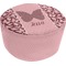 Polka Dot Butterfly Round Pouf Ottoman (Top)