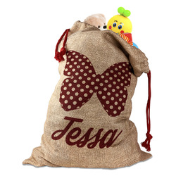 Polka Dot Butterfly Santa Sack (Personalized)