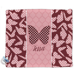Polka Dot Butterfly Security Blankets - Double Sided (Personalized)