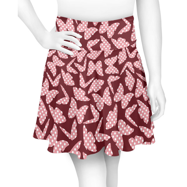 Custom Polka Dot Butterfly Skater Skirt - Small