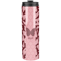 Polka Dot Butterfly Stainless Steel Skinny Tumbler - 20 oz (Personalized)
