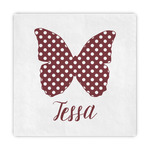 Polka Dot Butterfly Decorative Paper Napkins (Personalized)