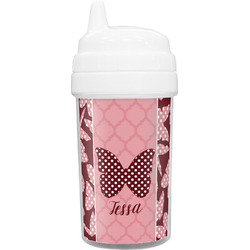 Polka Dot Butterfly Sippy Cup (Personalized)