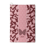 Polka Dot Butterfly Waffle Weave Golf Towel (Personalized)