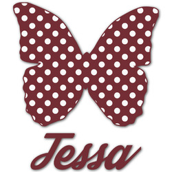 Polka Dot Butterfly Graphic Decal - XLarge (Personalized)