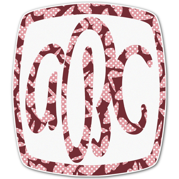 Custom Polka Dot Butterfly Monogram Decal - Small (Personalized)