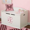 Polka Dot Butterfly Wall Monogram on Toy Chest