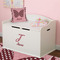 Polka Dot Butterfly Wall Name & Initial Small on Toy Chest