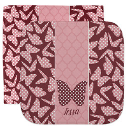 Polka Dot Butterfly Facecloth / Wash Cloth (Personalized)