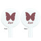 Polka Dot Butterfly White Plastic 7" Stir Stick - Double Sided - Round - Front & Back