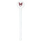 Polka Dot Butterfly White Plastic 7" Stir Stick - Round - Single Stick