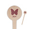 Polka Dot Butterfly Wooden 4" Food Pick - Round - Closeup