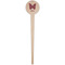 Polka Dot Butterfly Wooden 4" Food Pick - Round - Single Pick