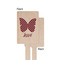 Polka Dot Butterfly Wooden 6.25" Stir Stick - Rectangular - Single - Front & Back